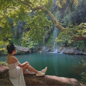 Lulu’s Off Shoulders Floral Maxi Dress